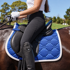 Blue Satin Quilted All Purpose Saddle Pad