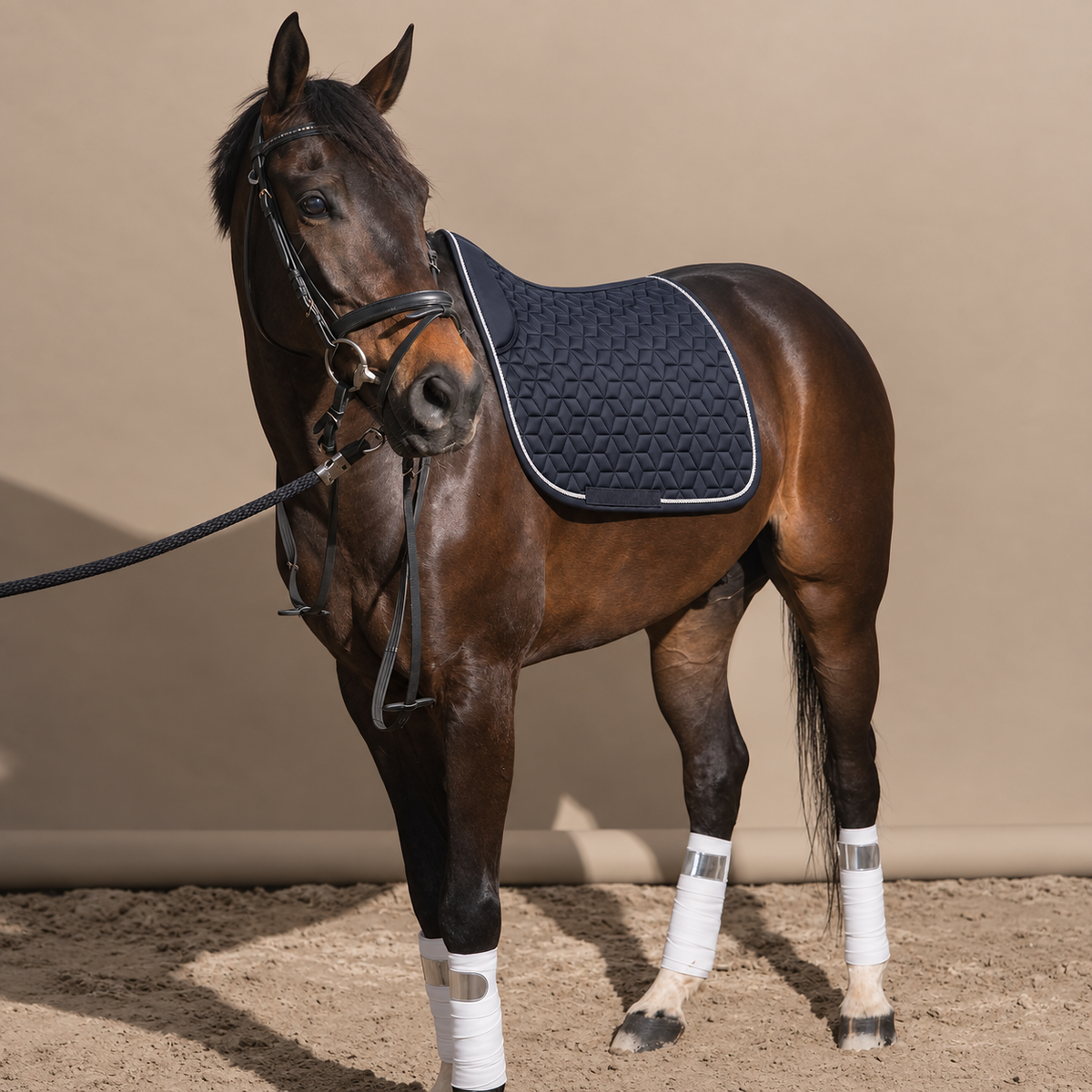 Black Quilted All Purpose Saddle Pad