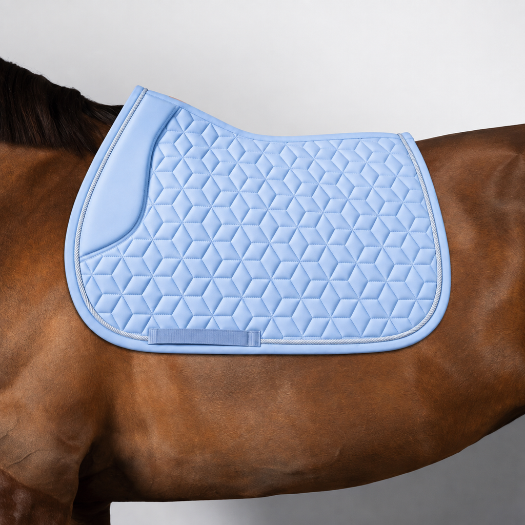 Light Blue Quilted All Purpose Saddle Pad