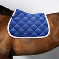 Blue Satin Quilted All Purpose Saddle Pad