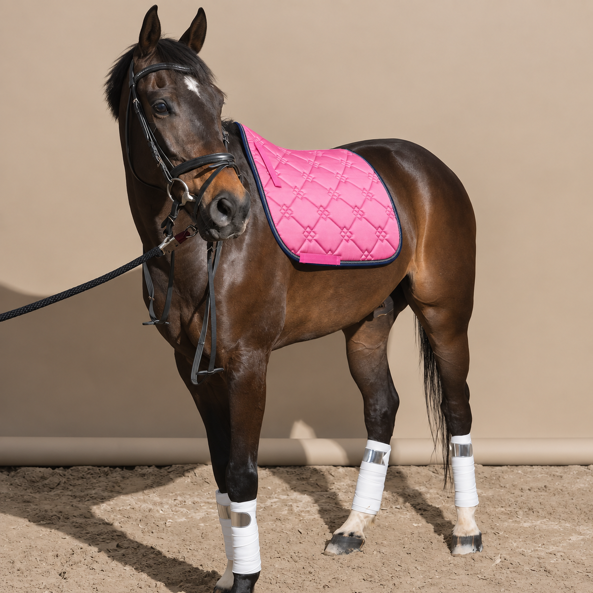 Pink Satin Quilted All Purpose Saddle Pad