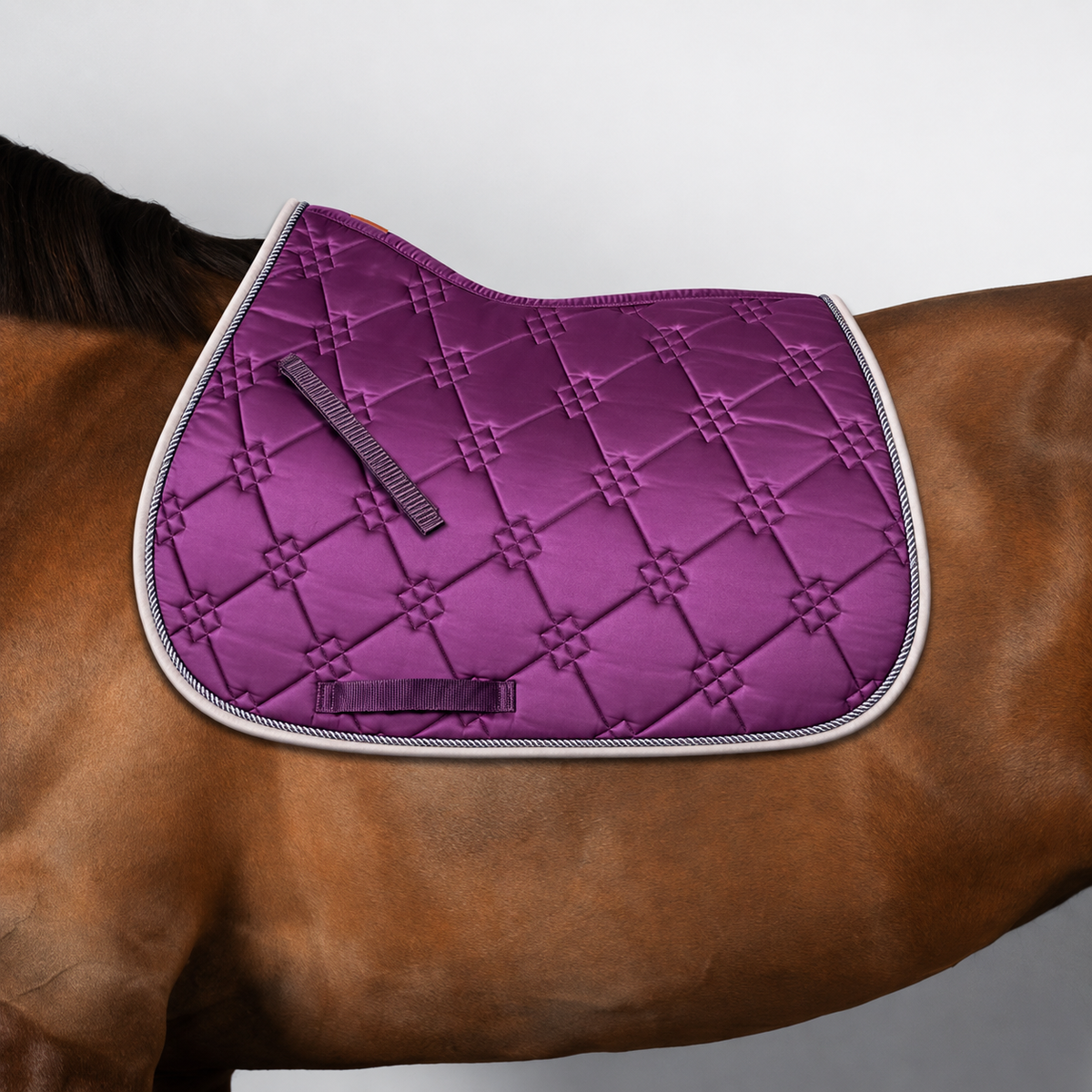 Purple Satin Quilted All Purpose Saddle Pad