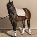Beige Satin Quilted All Purpose Saddle Pad