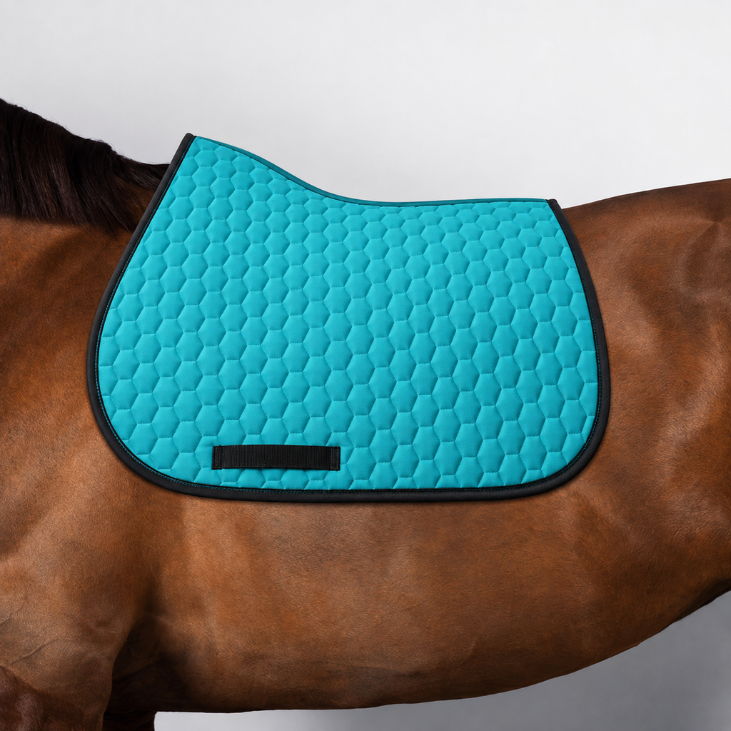 Turquoise Honeycomb Quilted All Purpose Saddle Pad