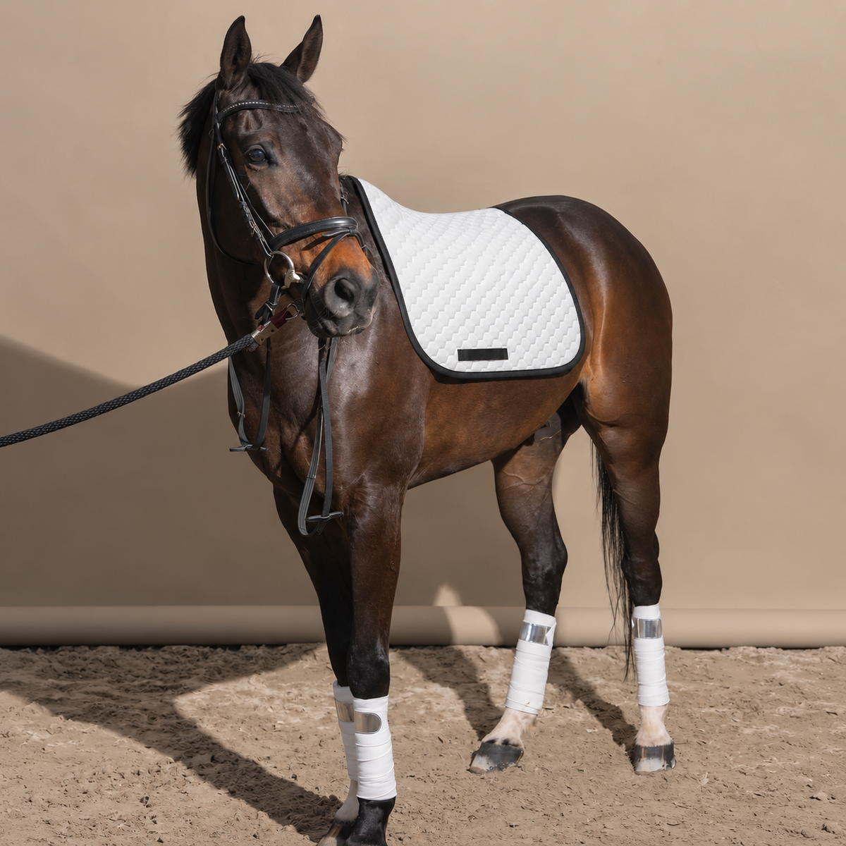 White Honeycomb Quilted All Purpose Saddle Pad