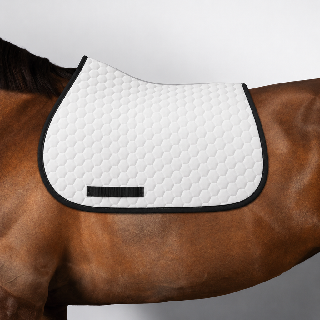 White Honeycomb Quilted All Purpose Saddle Pad